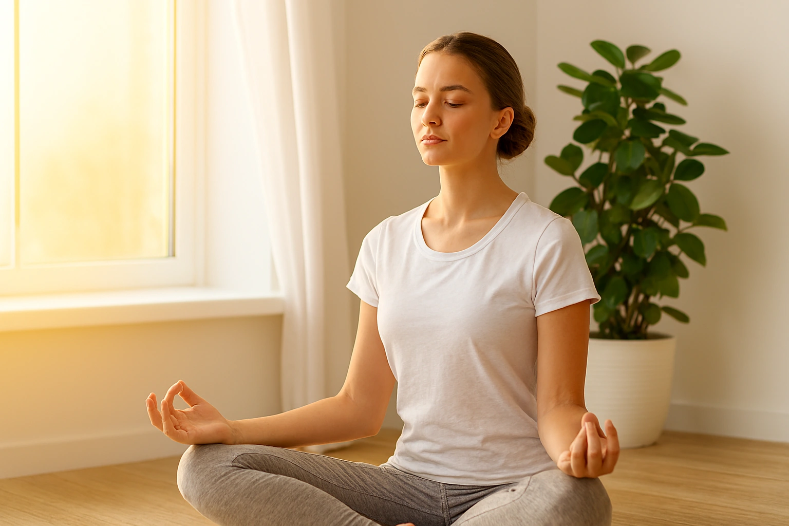 ممارسة اليوغا لعدة دقائق في اليوم