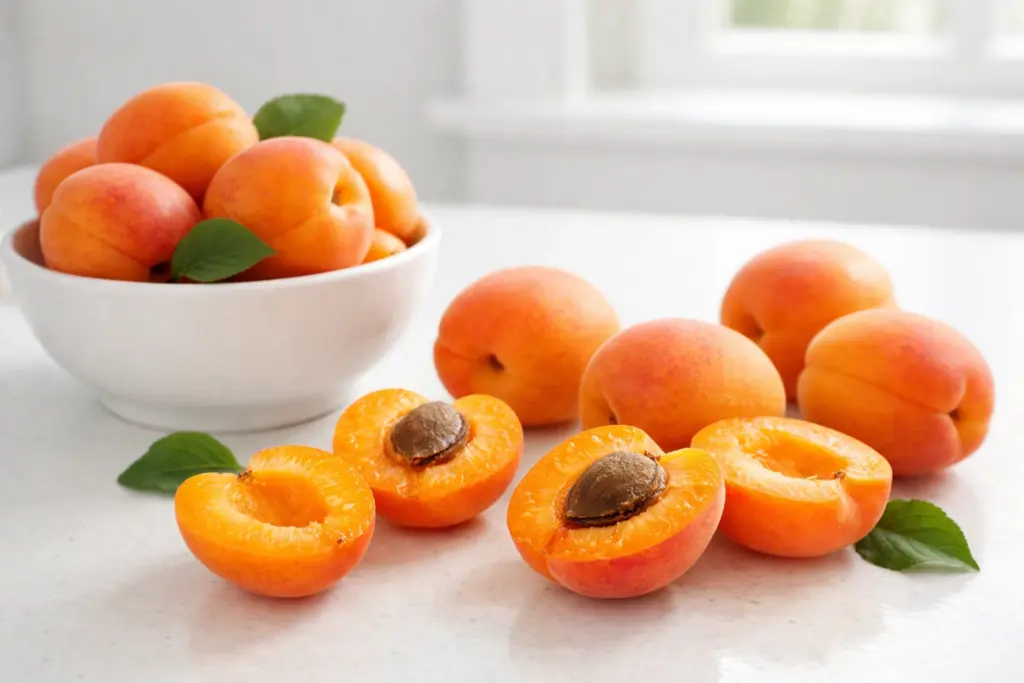 طبق من المشمش