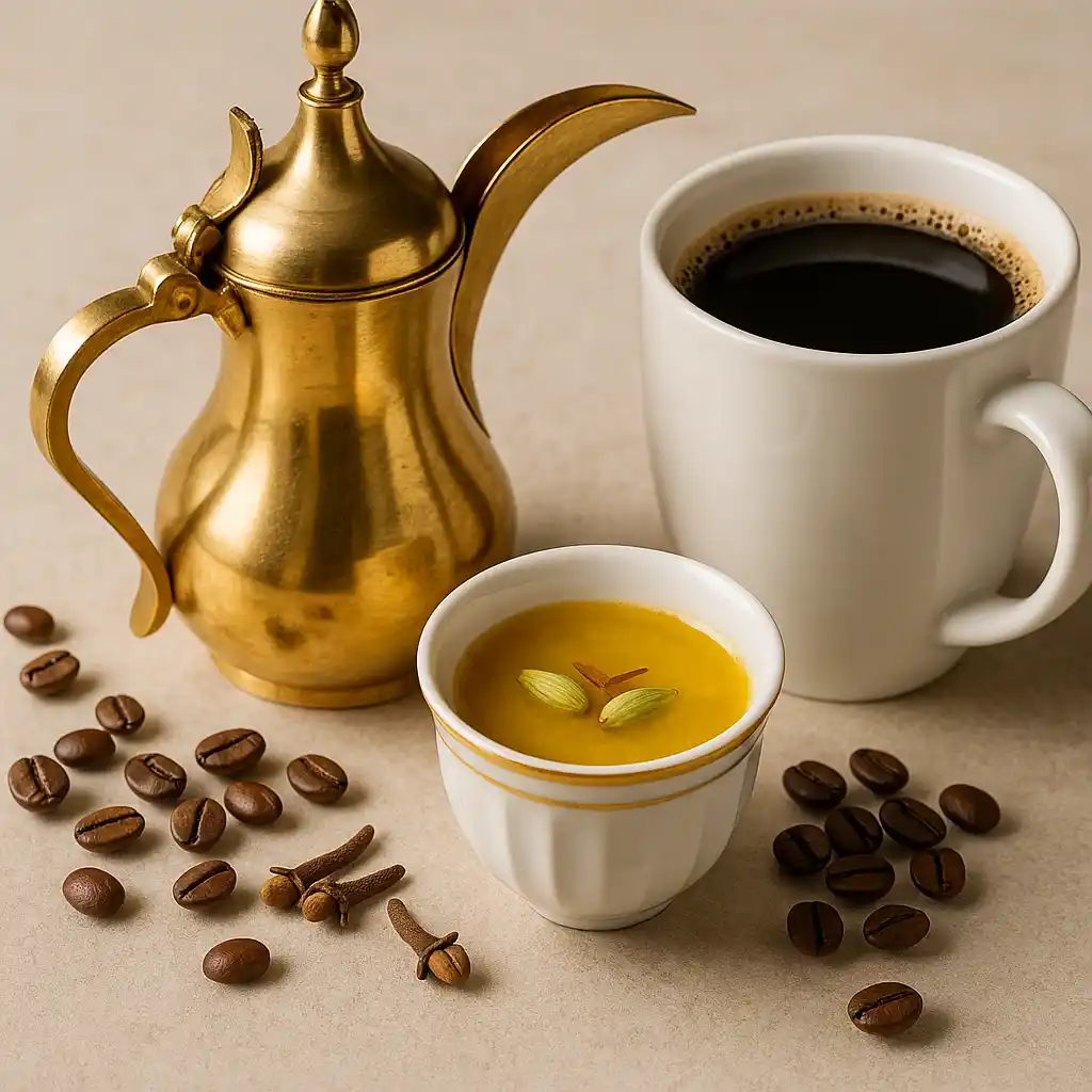 الفرق بين القهوة العربية والقهوة السوداء