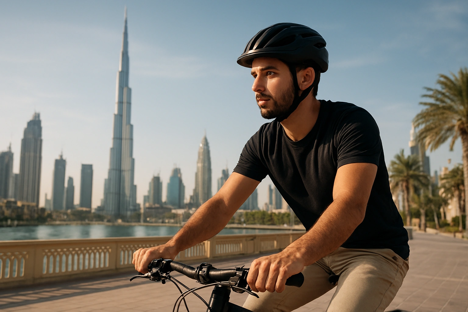 ارتداء الخوذة الواقية أحد قواعد السلامة لركوب الدراجة في دبي