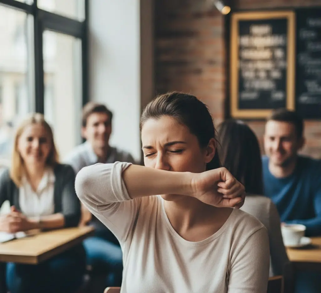 تغطية الفم والأنف عند السعال أو العطاس