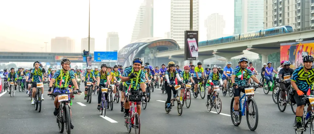 ركوب الدراجة في دبي ضمن تحدي دبي للياقة 2025