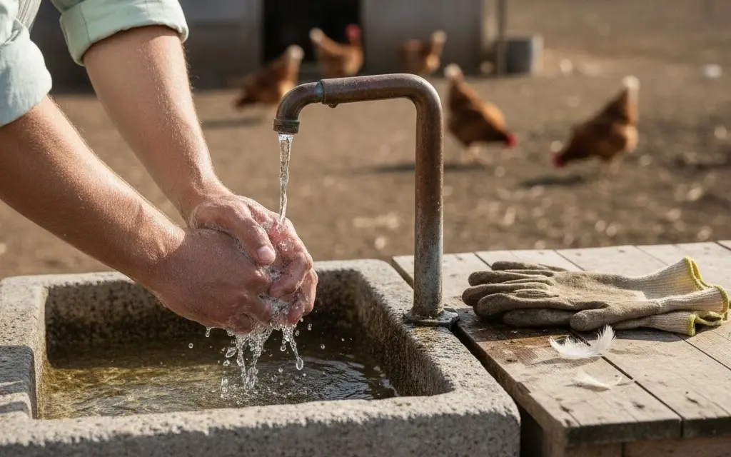 غسل اليدين جيدًا بعد التعامل مع الطيور أو البيض.