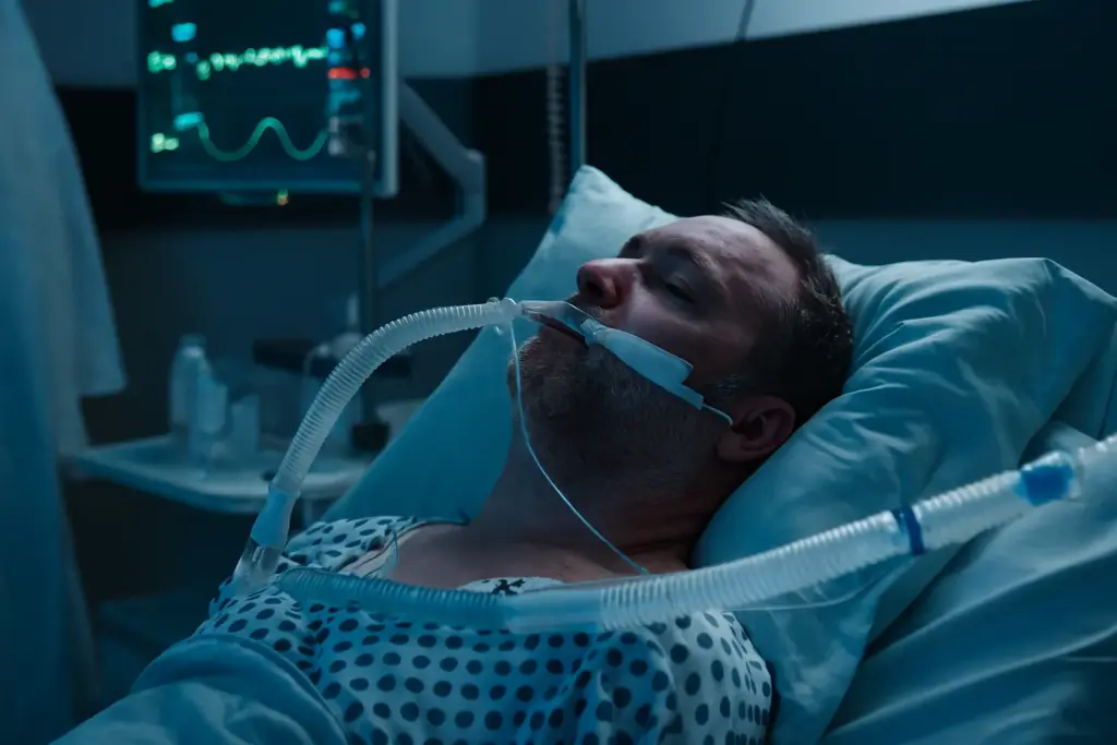 رجل في العناية المركزة