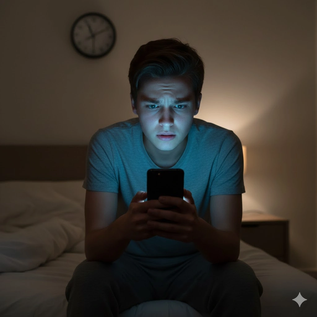 ماذا يحدث لجسمك عند تصفح الإنترنت قبل النوم؟