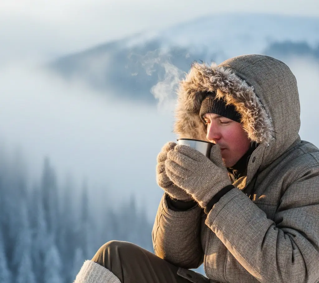 ارتداء طبقات متعددة من الملابس المقاومة للماء والهواء