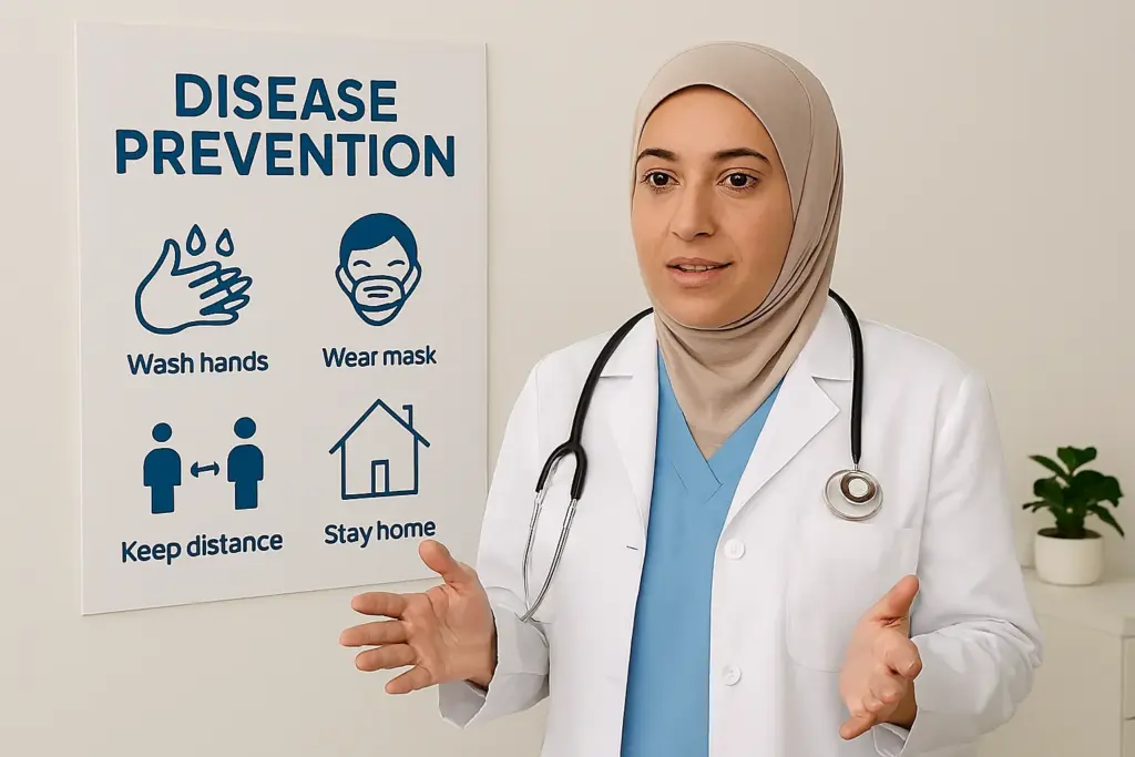 طبيبة تشرح عن طرق الوقاية 