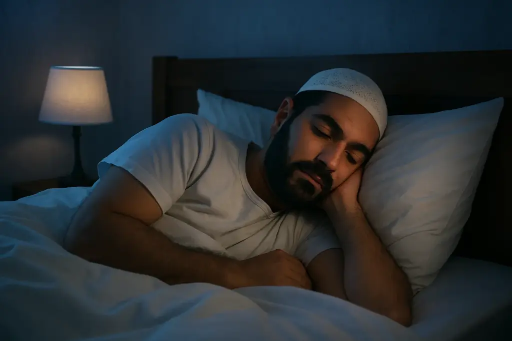 رجل نائم ليلًا