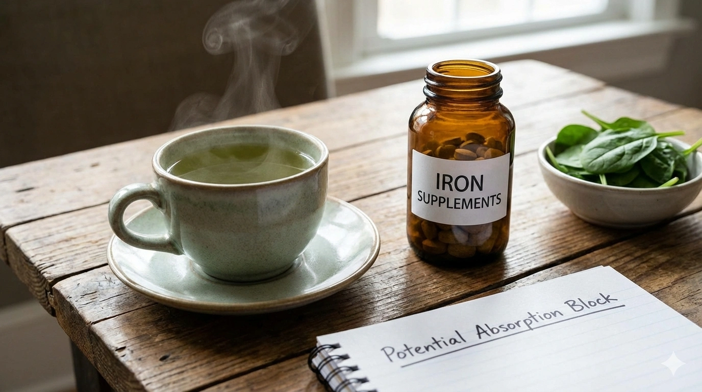 تناول الشاي الأخضر والمكملات الغذائية