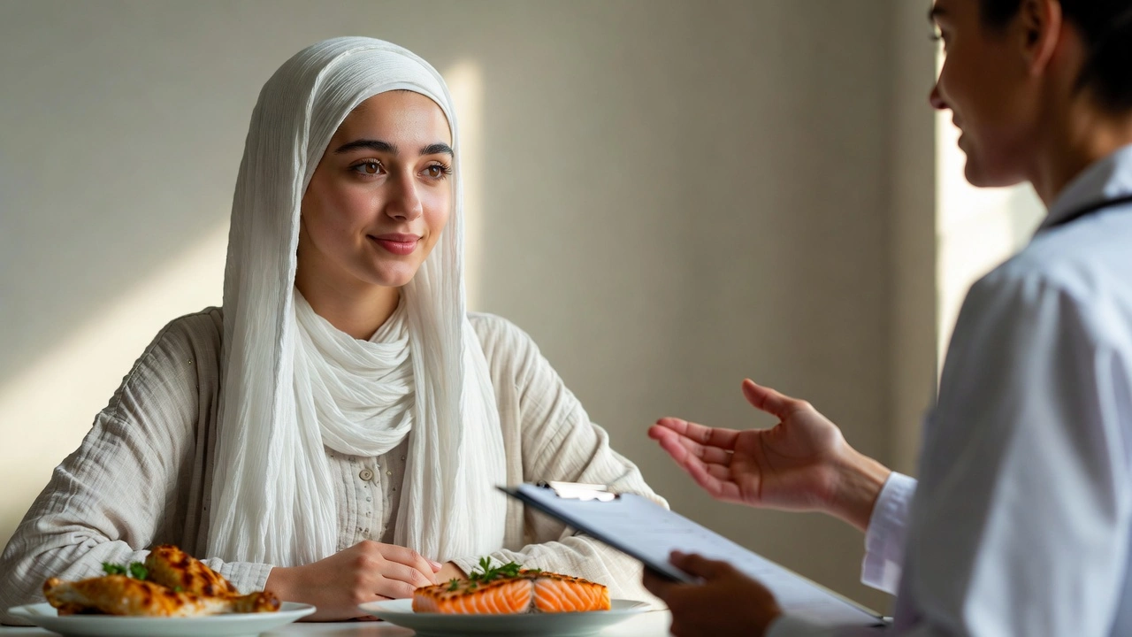 شابة تستشير مختصة في التغذية