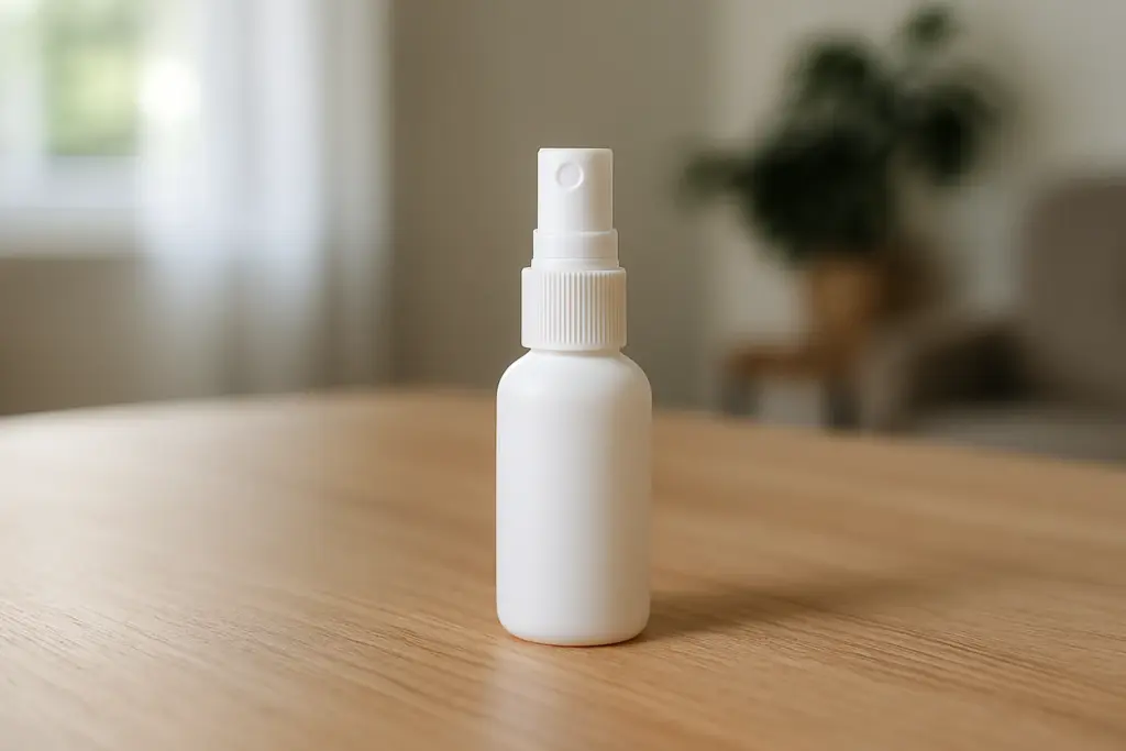 علبة بخاخ موضوعة على طاولة