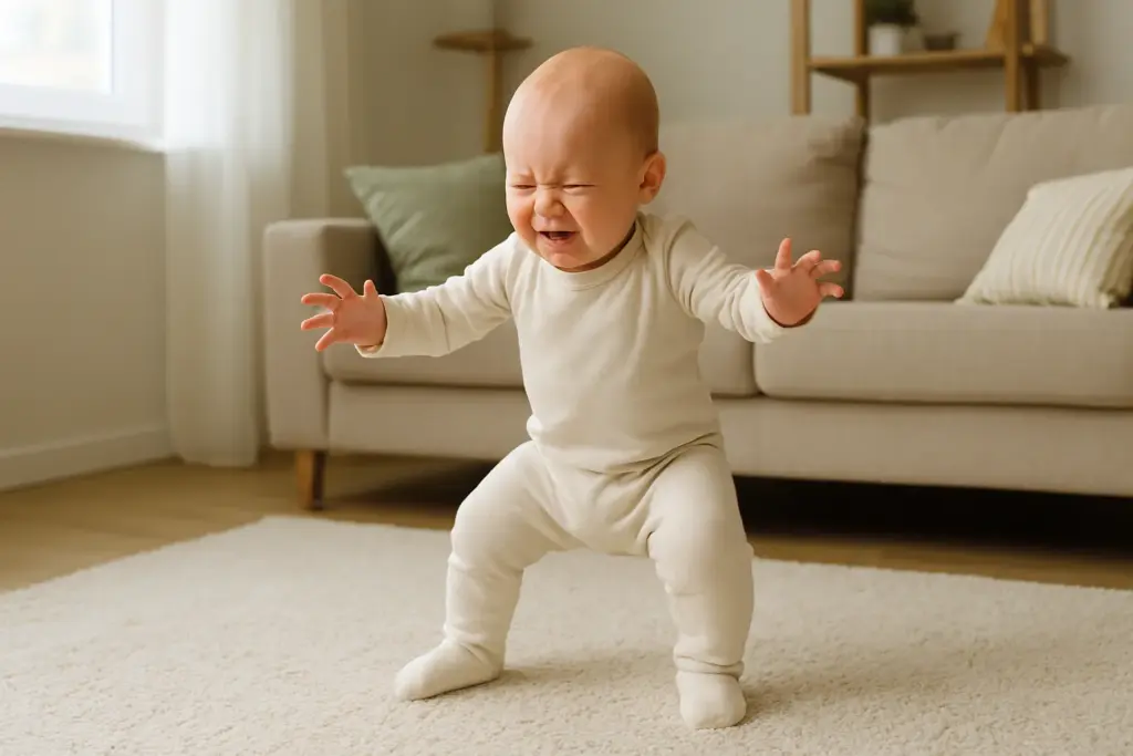 طفل يواجه صعوبة في الوقوف