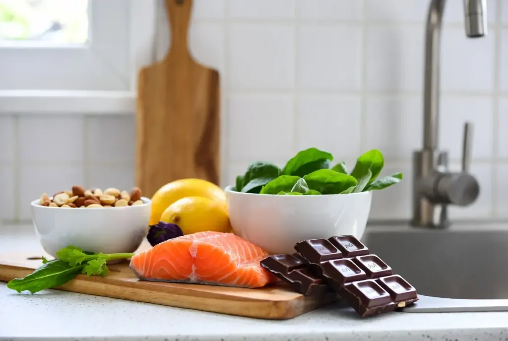 مجموعة من الأطعمة الصحية