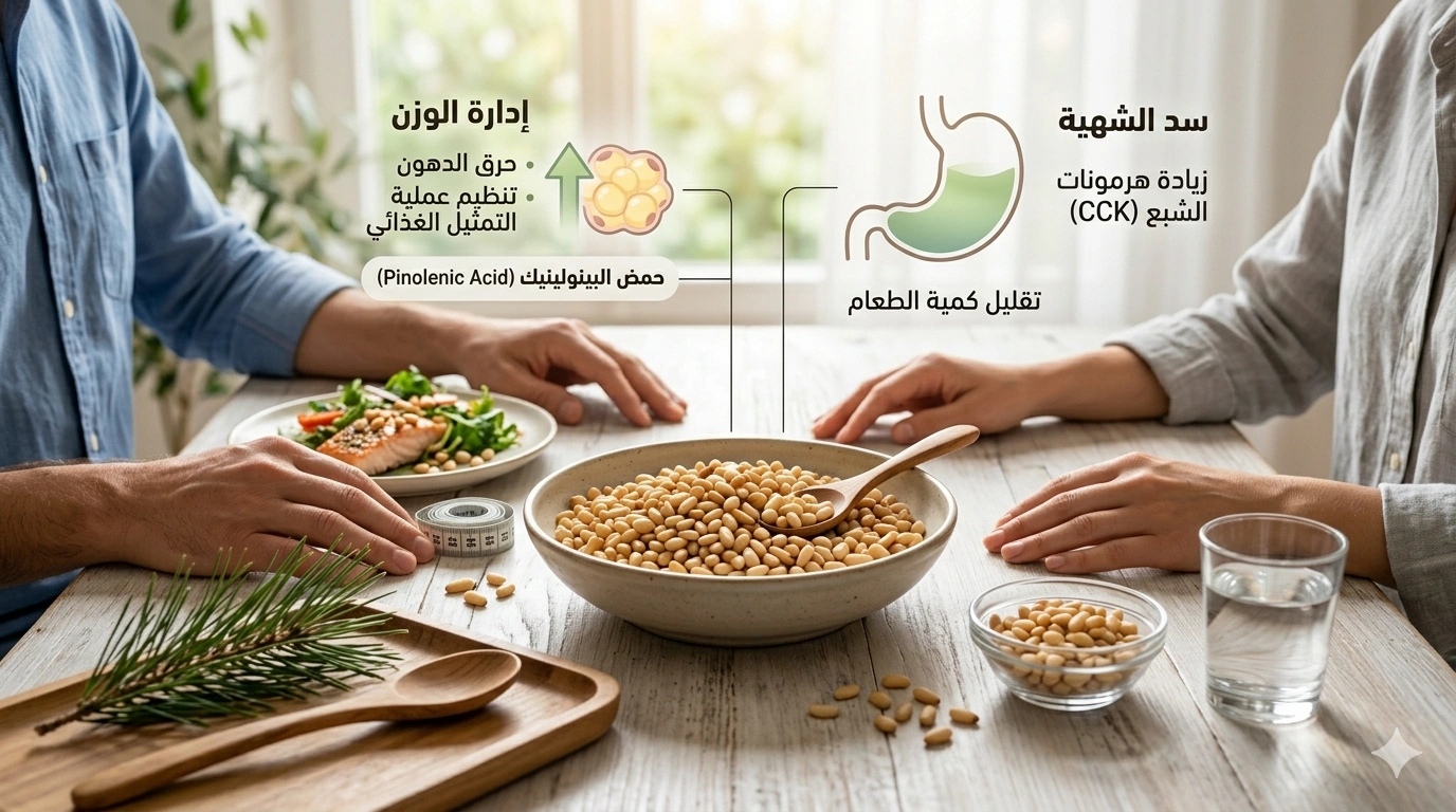 دور الصنوبر في إدارة الوزن وسد الشهية