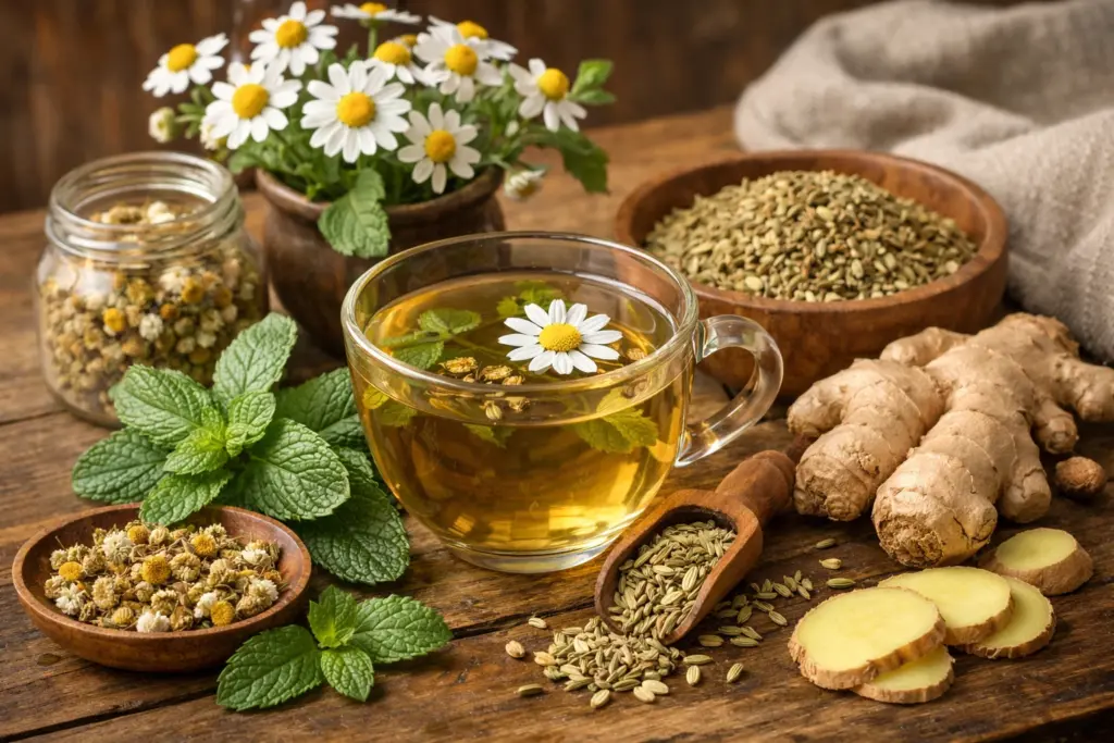 مجموعة من الأعشاب الطبية