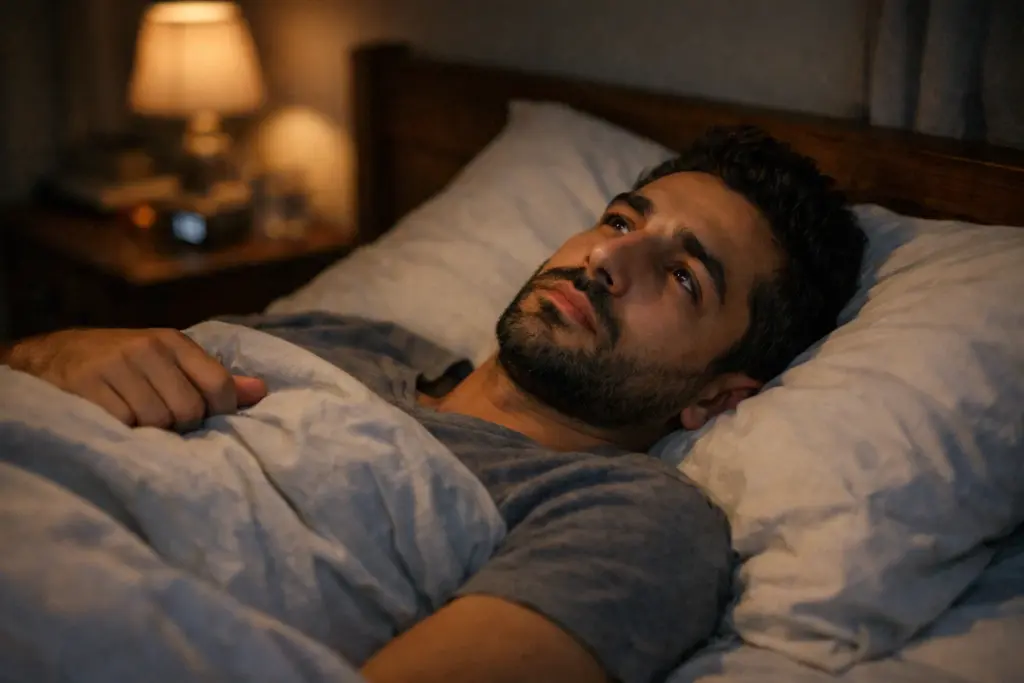 شاب يعاني من الأرق