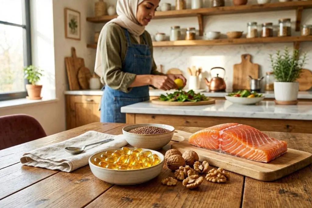مأكولات بحرية ومكملات غذائية