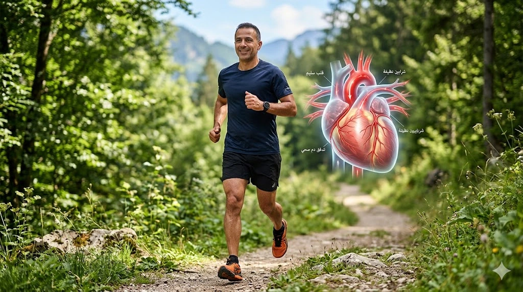 رجل في عمر الأربعين يركض 