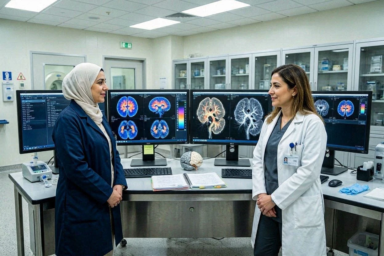 طبيبتان تناقشان نتئاح فحوصات الأشعة للدماغ