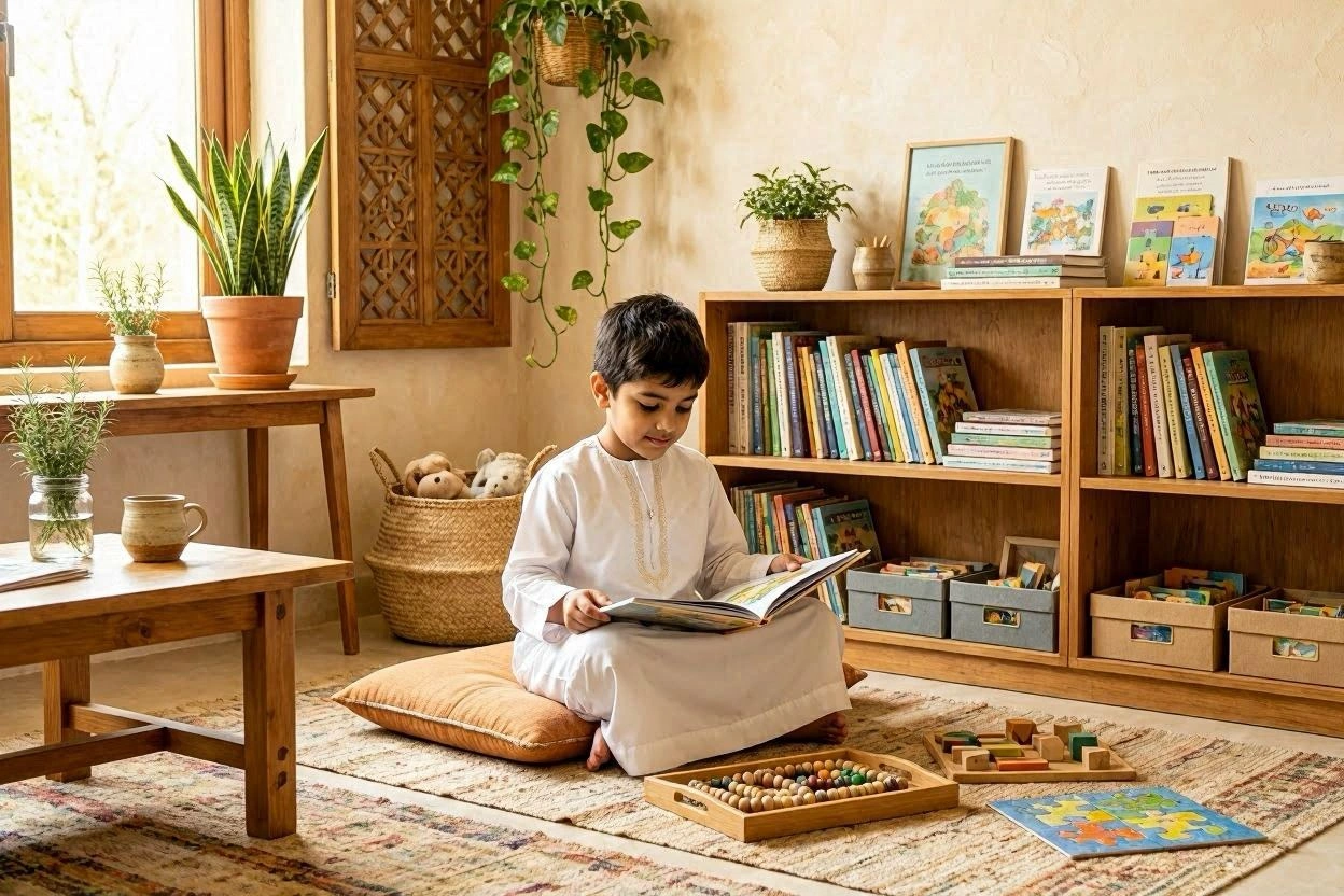طفل يقرأ 
