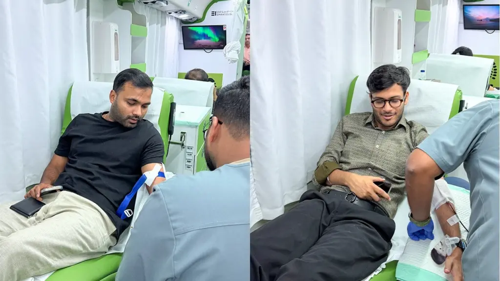 أعضاء مجموعة حاوي يتبرعون بالدم