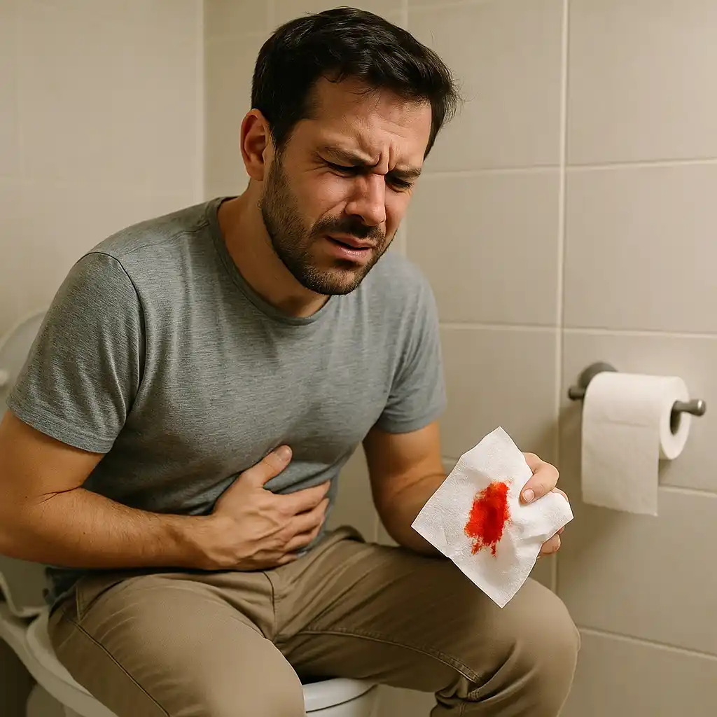 خروج دم مع البراز