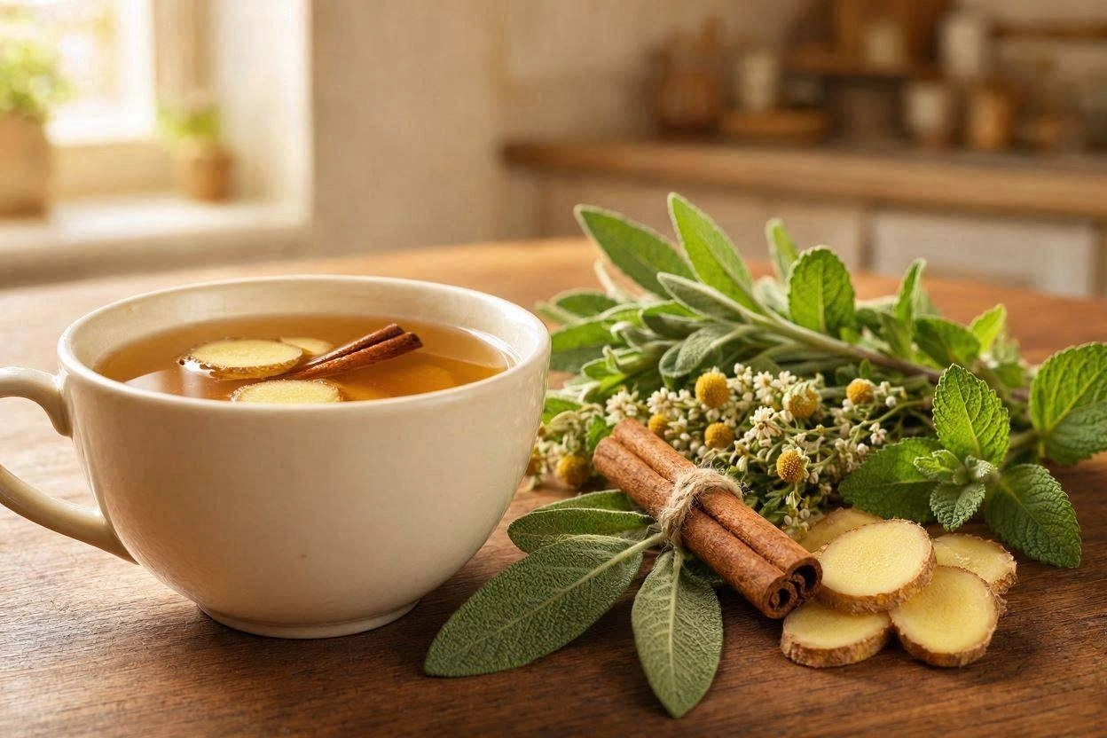 الأعشاب والمشروبات الدافئة من طرق تخفيف غزارة الدورة طبيعيًا