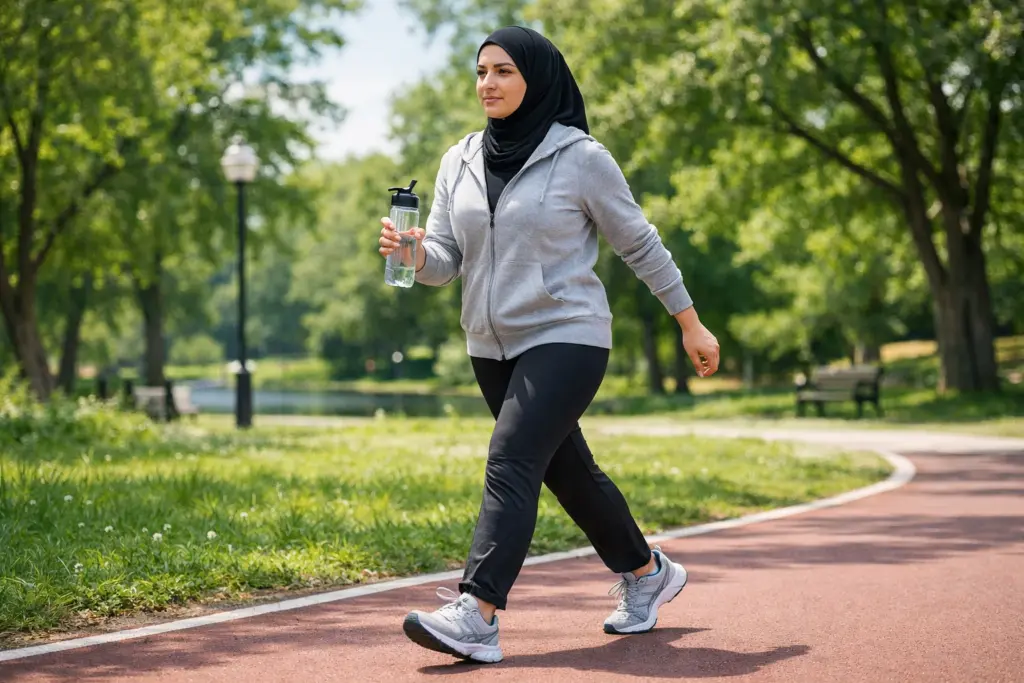 امرأة تمارس المشس السريع