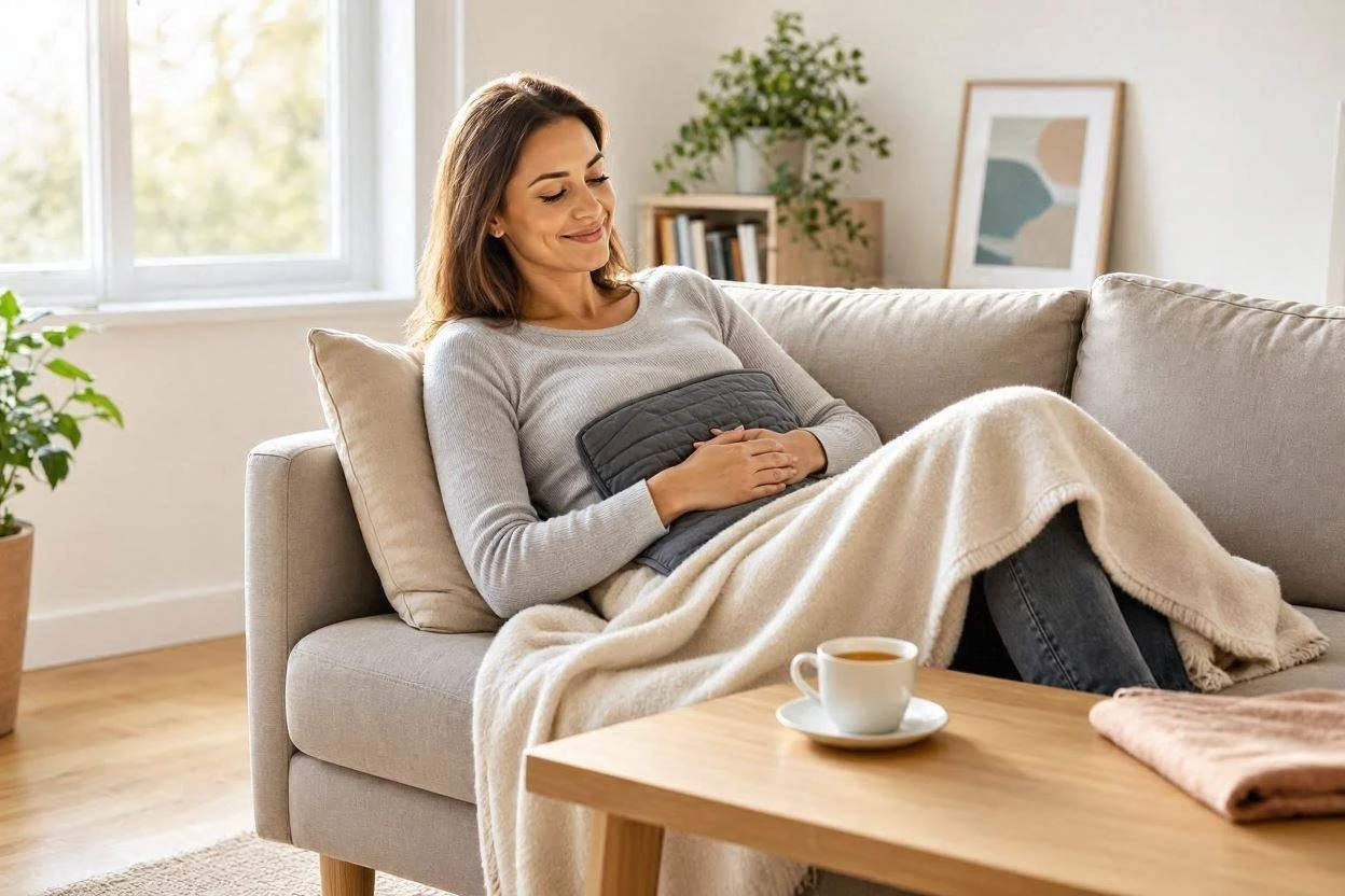علاج ألم الدورة الشهرية في المنزل بدون أدوية